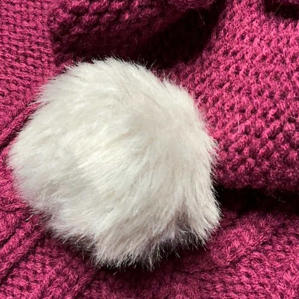 Cozy Cable Knit Dog Sweater in Plum - Picture 3 of 9